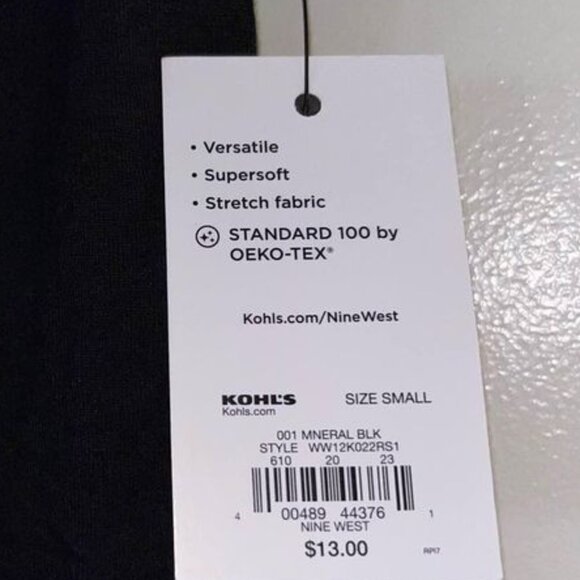 New! Black Tee by Nine West, Small - Picture 3 of 7